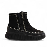 Europeon Union Women Black Chamois Half Boot #3217
